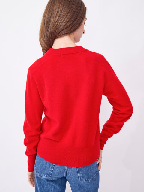 Halle Cardigan, Red