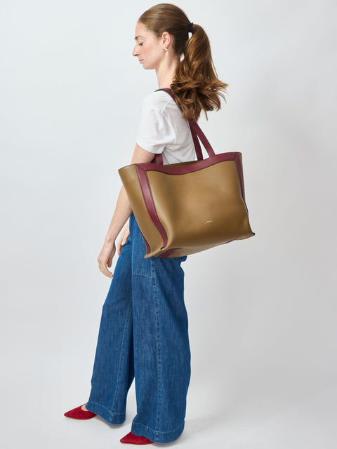 Ida Tote Medium, Cabana/Bordeaux