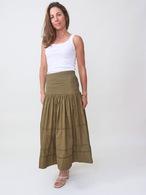 Chris Midi Skirt, Army