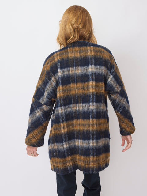 Bex Coat Brushed Plaid, Laurel