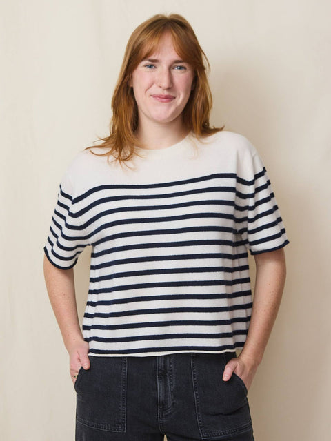 Cila, Cream/Navy Stripes