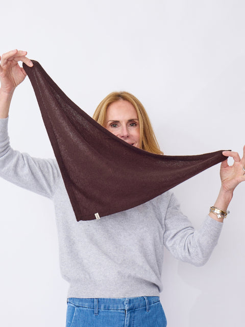Small Triangle Bandana, Chocolate