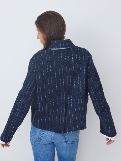Jacket Vada, navy pinstripe