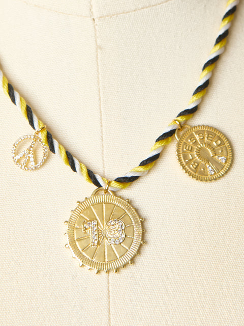 Lucky 13 Medal Necklace