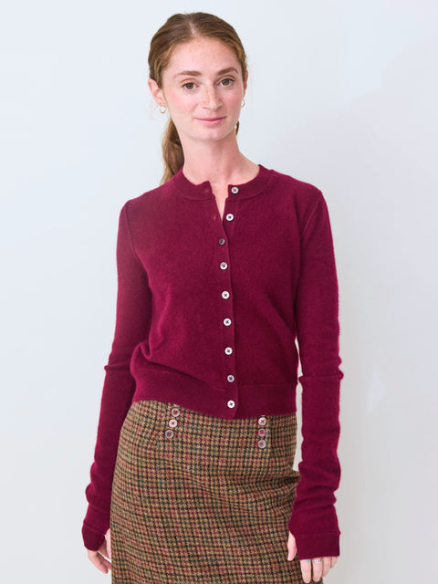 Mini Royal Cardigan, Bordeaux