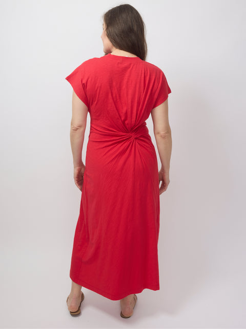Volta Twist Dress, Samba Red