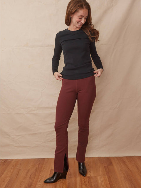 Juniper Slit Leggings, truffle