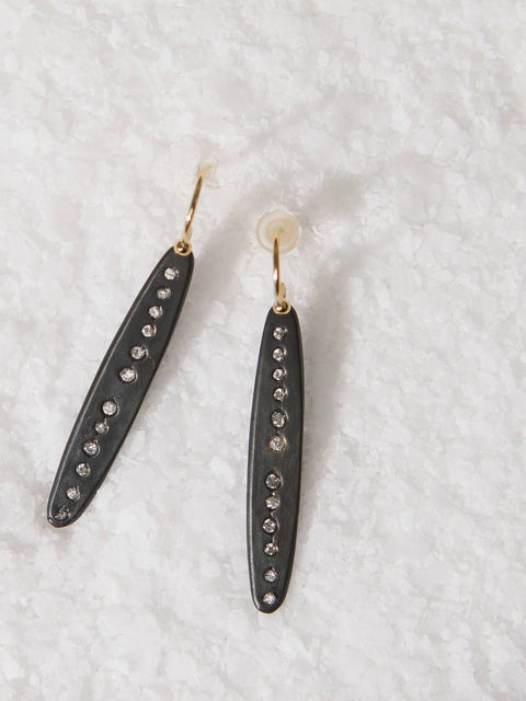 Spear Black Bronze Earring