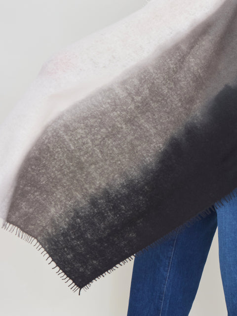 Luxo Cashmere Scarf, black/grey/cream