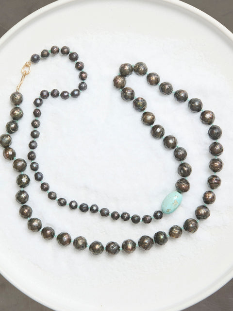 Patina Pearl Amazonite Necklace