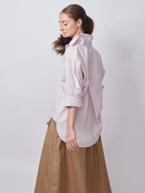 Marvin Shirt Hudson Stripe, light pink