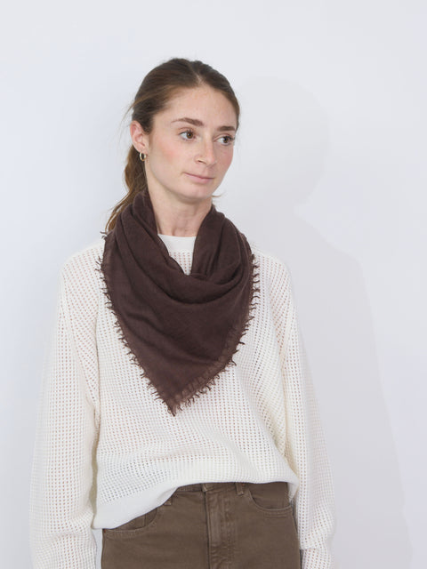 Cashmere Whisper Neckerchief, Chocolate