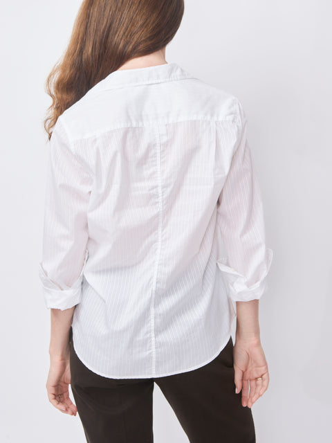 Barry, Sheer White Stripe