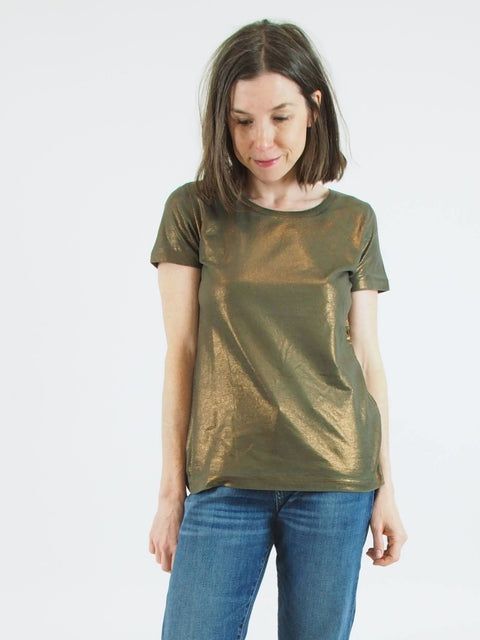 Foil Tee, military/bronze