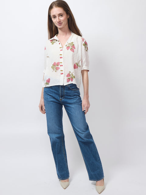Peyton Strawberry Dot Shirt
