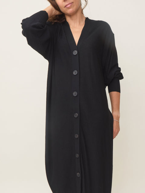 Drippy Cardi Dress, Black