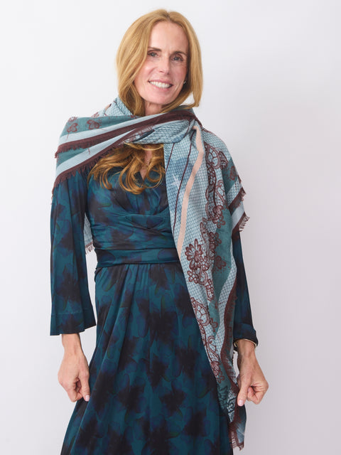 Magar Scarf, Hibiscus Lace