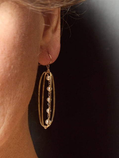 Pearl Cage Earring