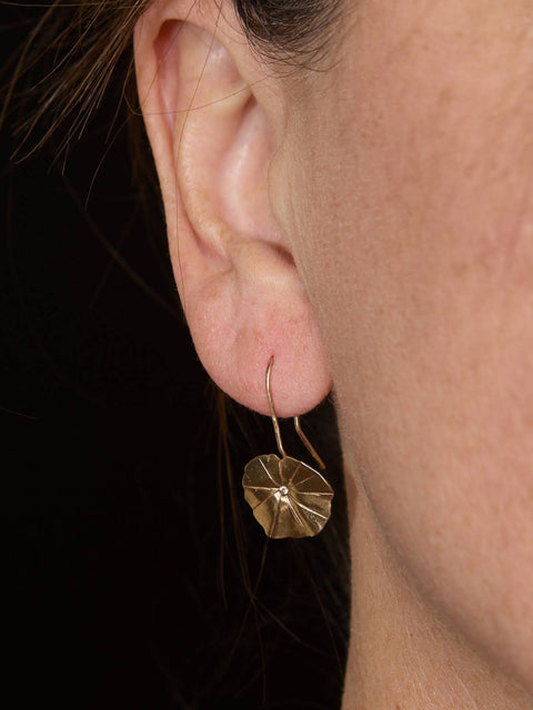 Petite Pennywort Bronze Earring