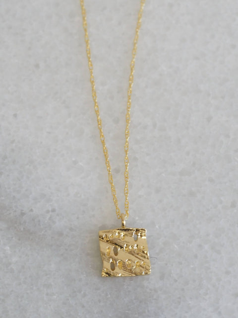 Sanctuary Square Pendant, 14k