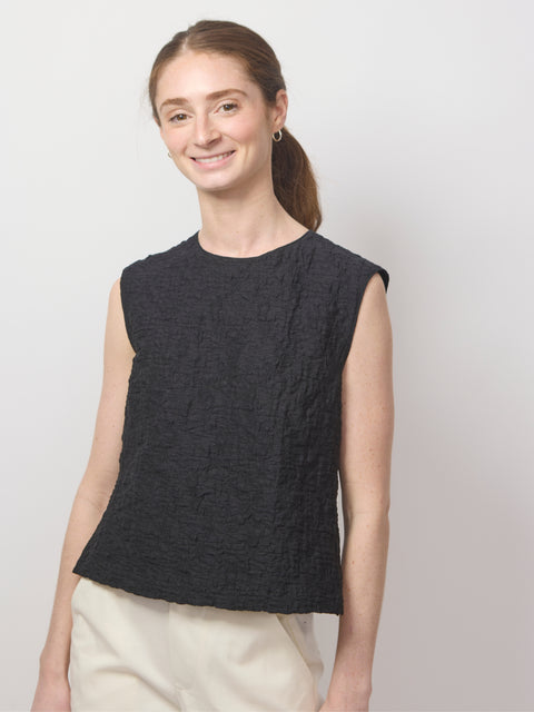 Crinkle Top, black