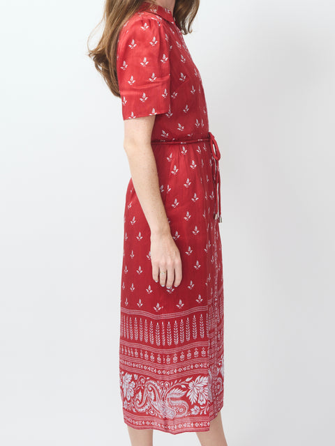 Cecile Dress, Wildflower Red