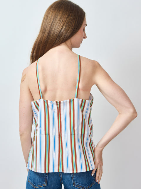 Call Me Maybe Top, blue/green stripe