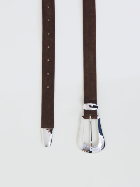 Colette belt, choco/silver