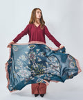 Deco Floral Silk & Wool Scarf