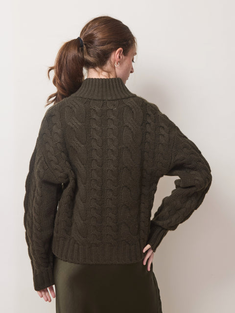 Saharriet cardigan, deep forest