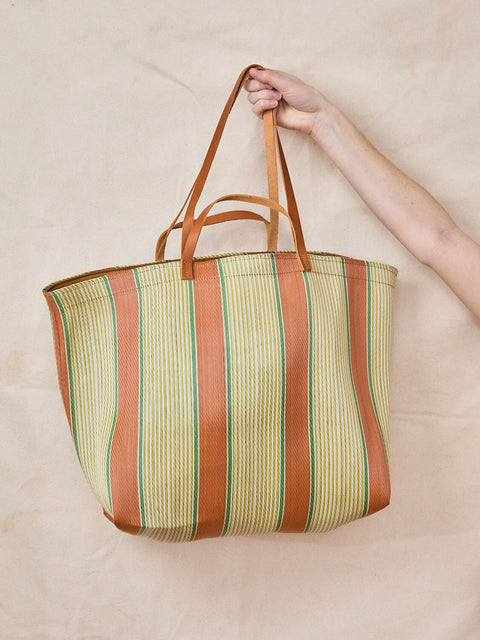 Market Bag, Orange/Green