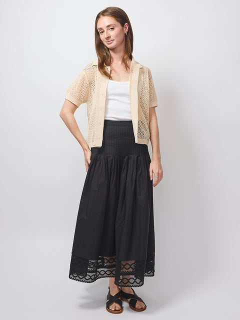 Structured Victorian Skirt, Black