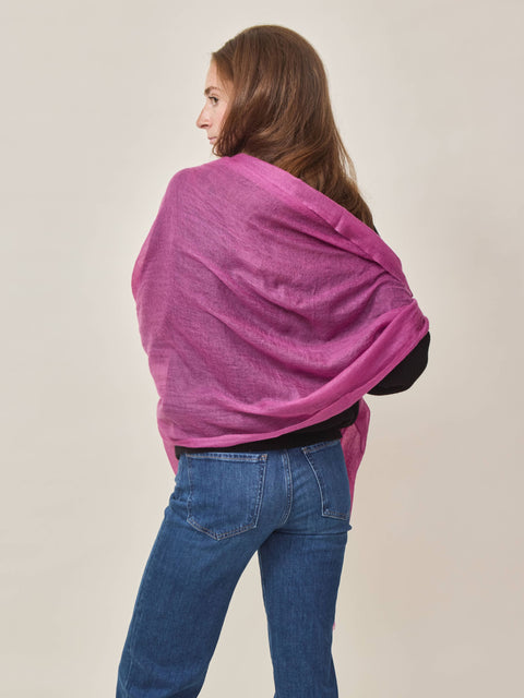 Whisper Cashmere Scarf, Dark Rose