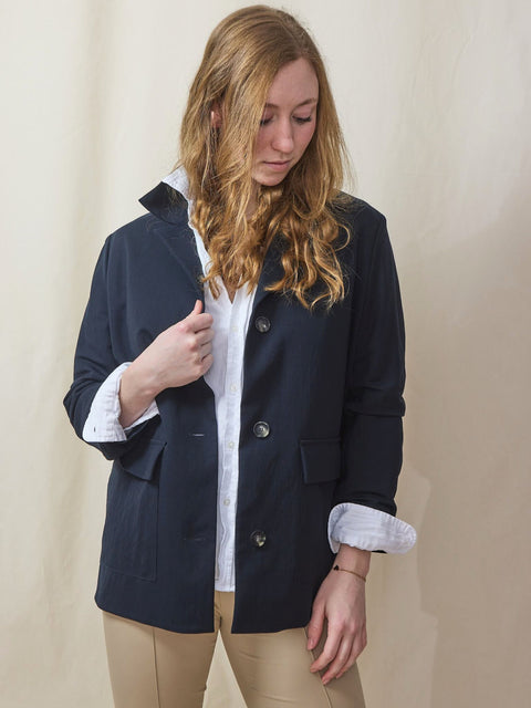 Safari Jacket Rayon, Navy