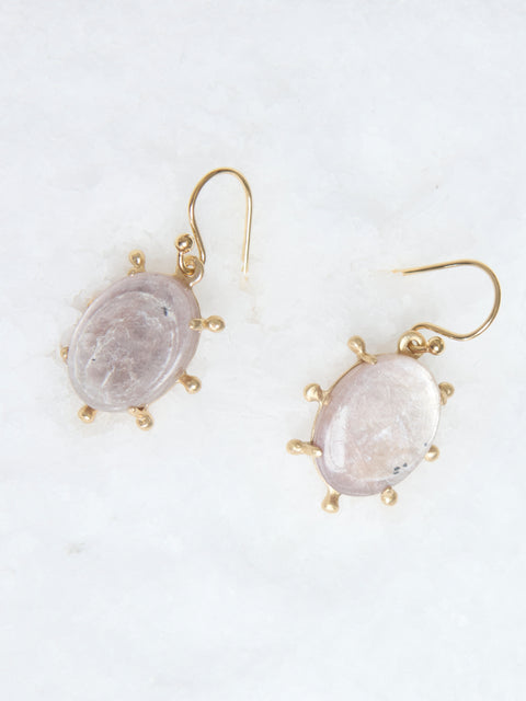 Sunburst Purple Mica Earrings