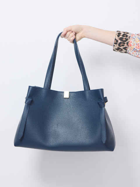 Gyoza Tote, Midnight Pebble Grain