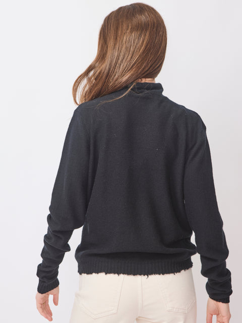 High Neck Pullover, Black