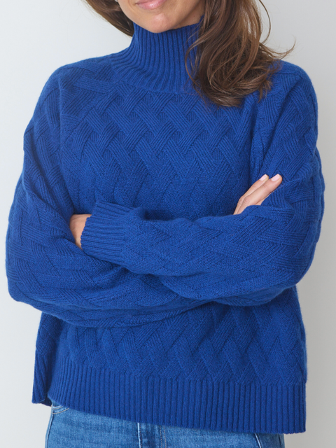 Textured Mock-Neck, Atlantic