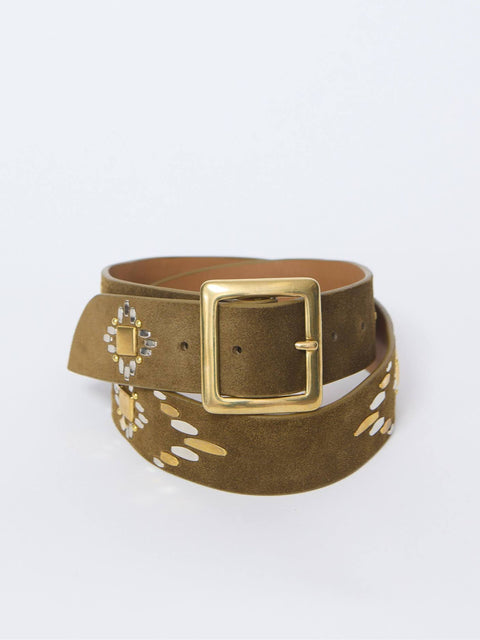 Azteca Belt, Moss Suede