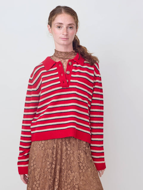 Cori, Crimson Red Stripe