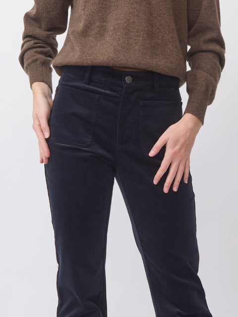 Charle Flare Trouser, Navy