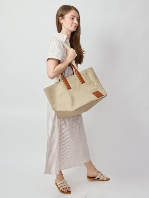 Riviera Tote, Dark Sand