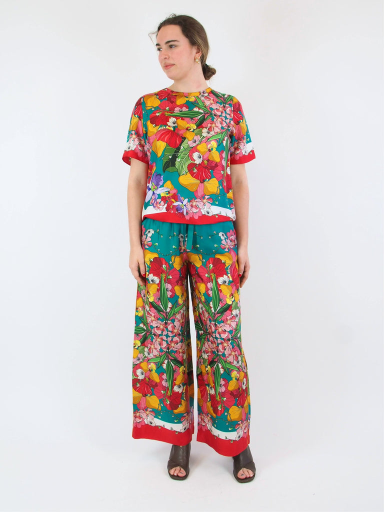 Tropical Flower Palazzo Pant