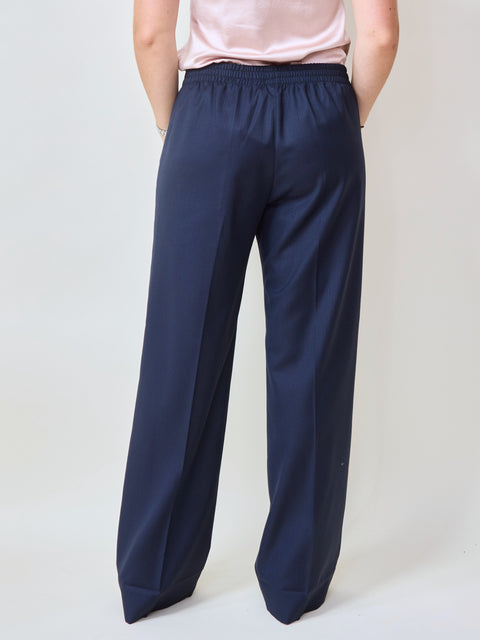 Prep Trouser, Navy Pinstripe