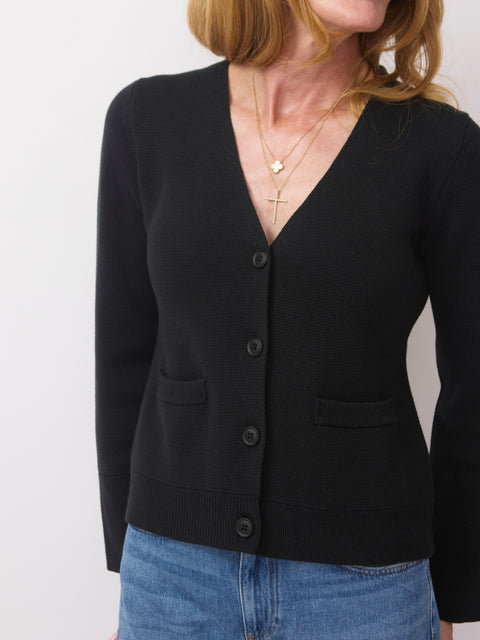 Double Knit Vee, black