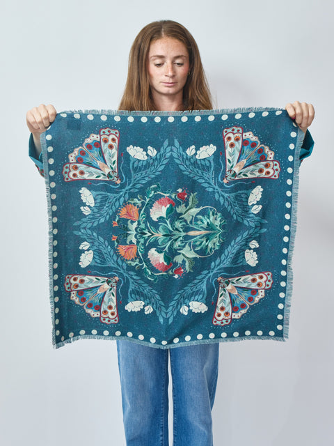 Lepidoptera Reversible Wool bandana