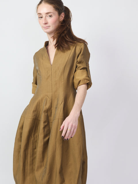 Bold Utility Dress, Oak