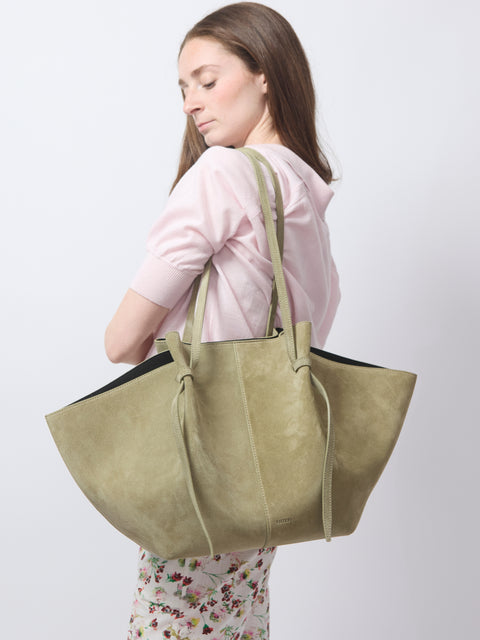 Large Mochi, Olive Suede