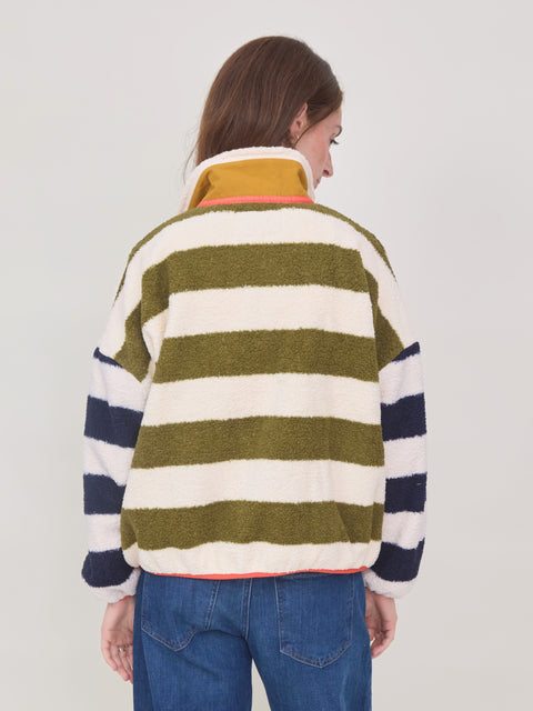 Plush Terrain Full Zip, mixed heritage stripe