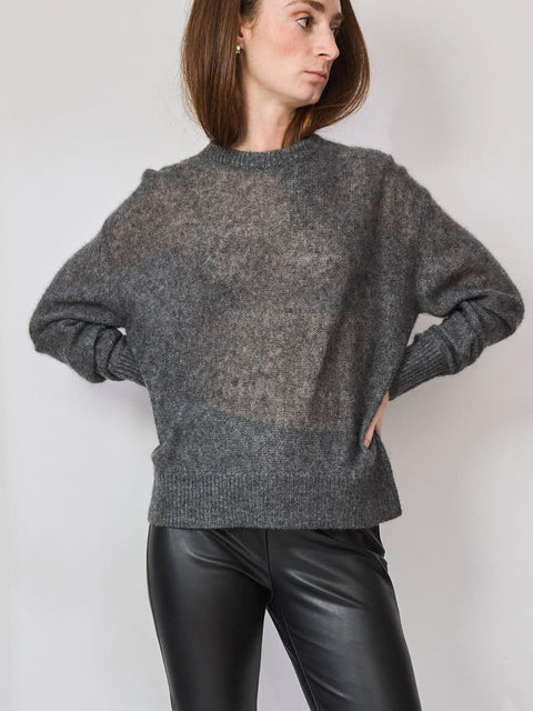 Softest Tissue Weight Crewneck, charcoal